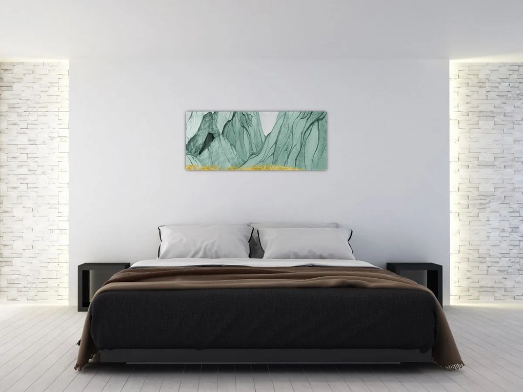 Obraz - Smaragdové hory N⁰1 (120x50 cm)