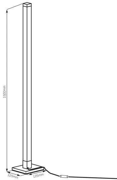 LED RGBW Stojacia lampa MAGICAL LED/7W/230V + diaľkové ovládanie