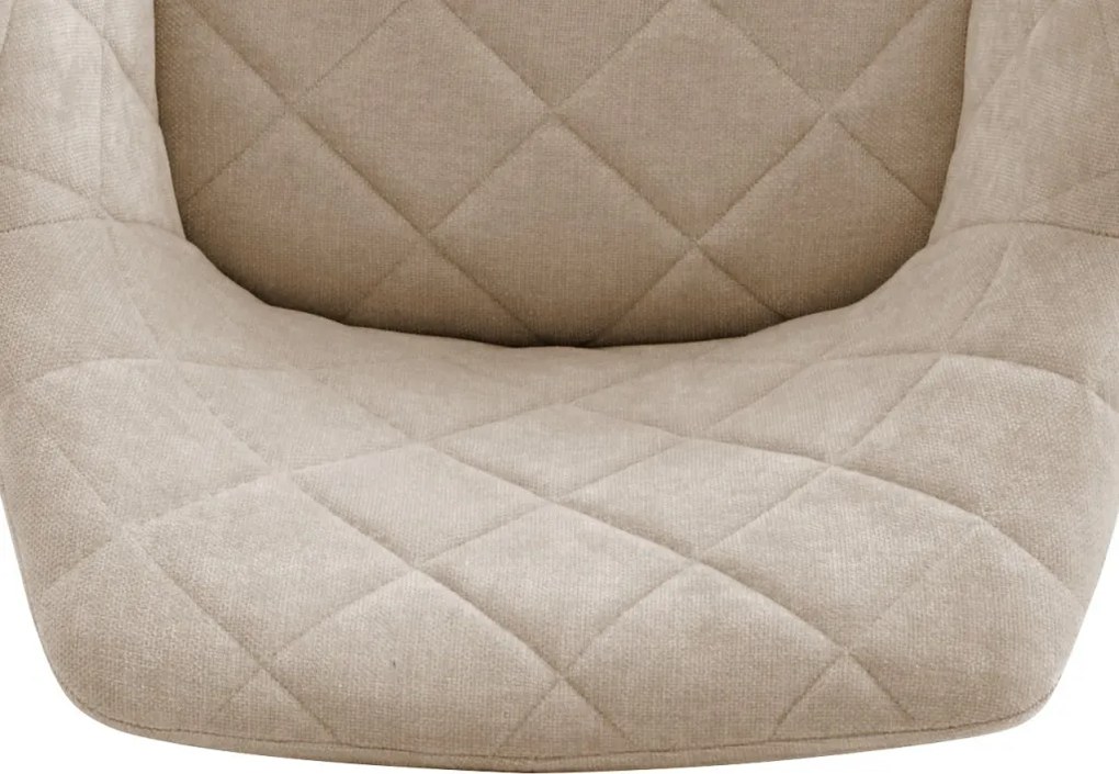 Otočná jedálenská stolička Patti, béžová látka