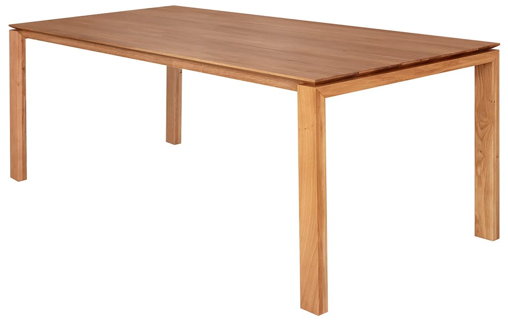 Obdĺžnikový dubový stôl 90x220 cm Boston matný dub
