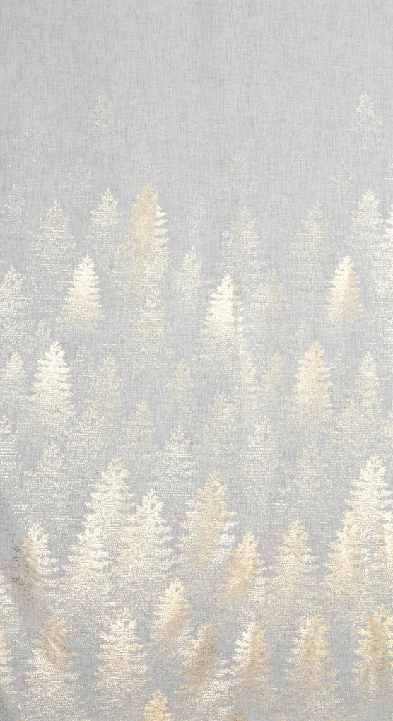 VIANOČNÁ ZÁCLONA NA KRÚŽKOCH ELSA 140X250 CM VZOROVANÁ