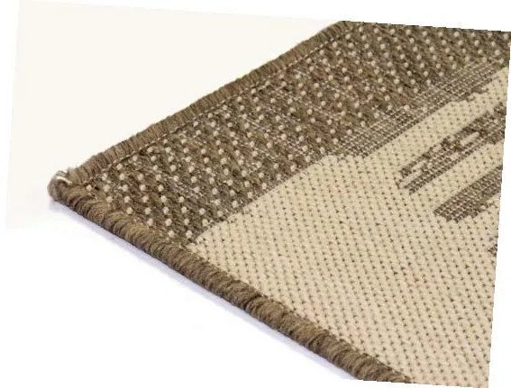 Oriental Weavers, Kusový koberec Sisalo / DAWN 706 / J84N – na von aj na doma, 240x340, béžová, chodba / predsieň