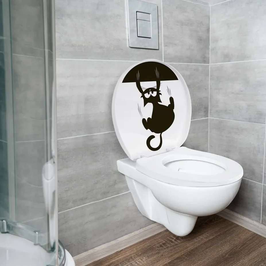 Erga Iris, toaletné WC sedátko z polypropylénu, biela so vzorom Mačka, ERG-07992