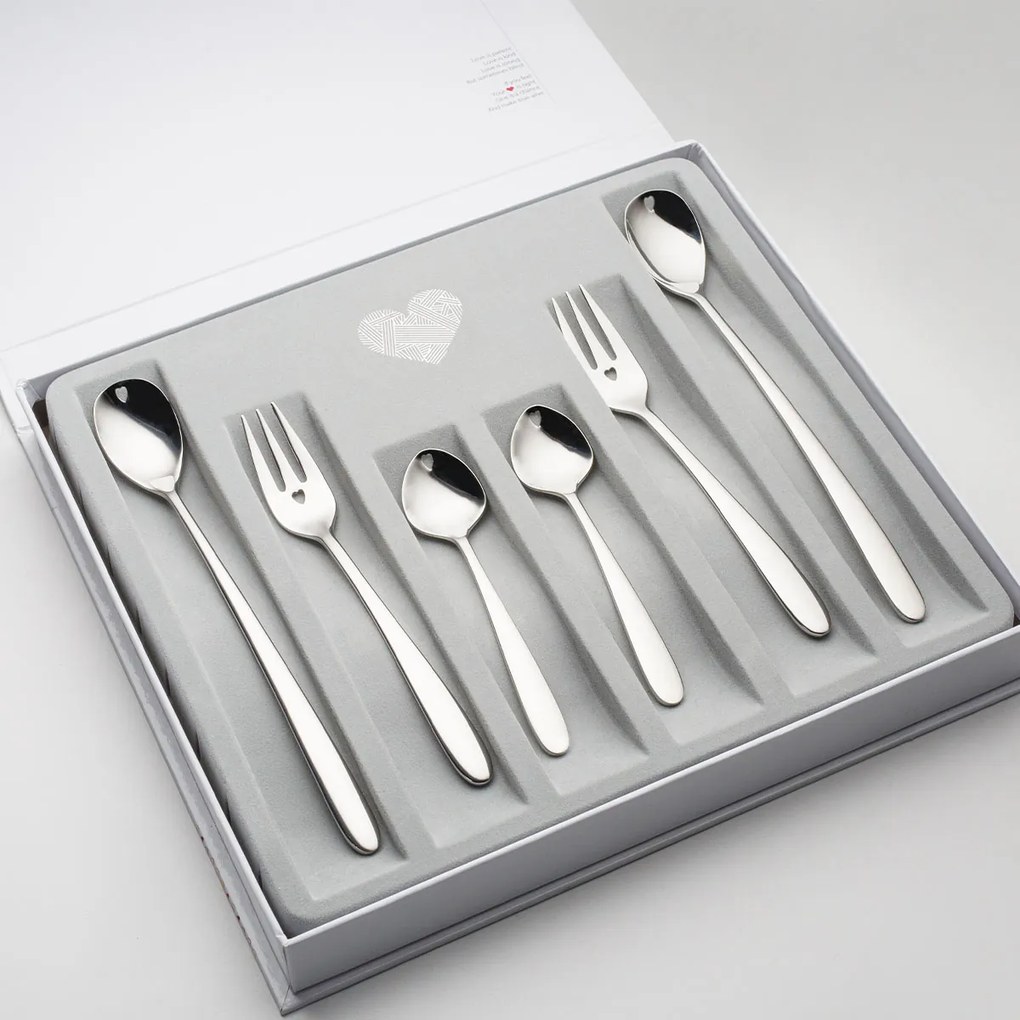 Darčekový set so srdiečkom 6 ks - Love Cutlery - 116603