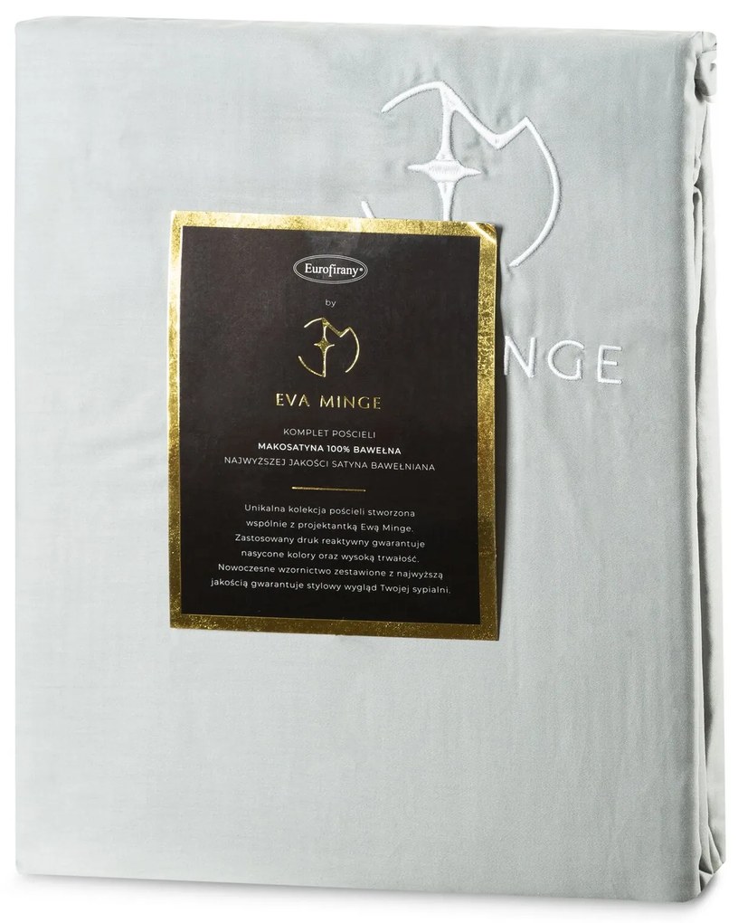 SATÉNOVÉ OBLIEČKY EVA MINGE H 200X220 CM, 2KS 70X80 CM SIVÉ