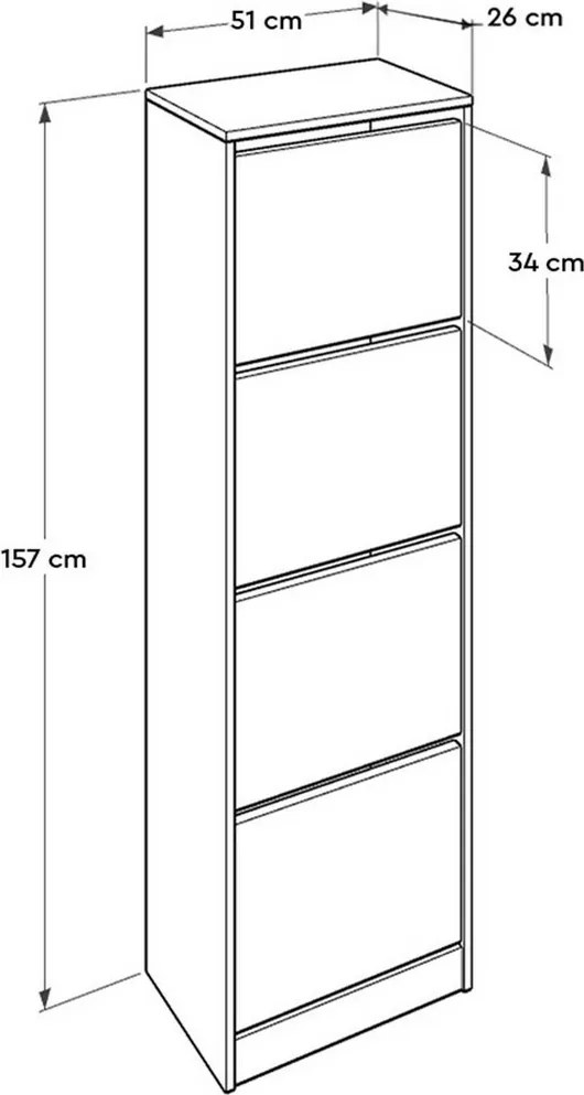 Skríňka na topánky Sham White