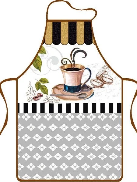 B-1 LONG COFFEE sada chňapka so zásterou