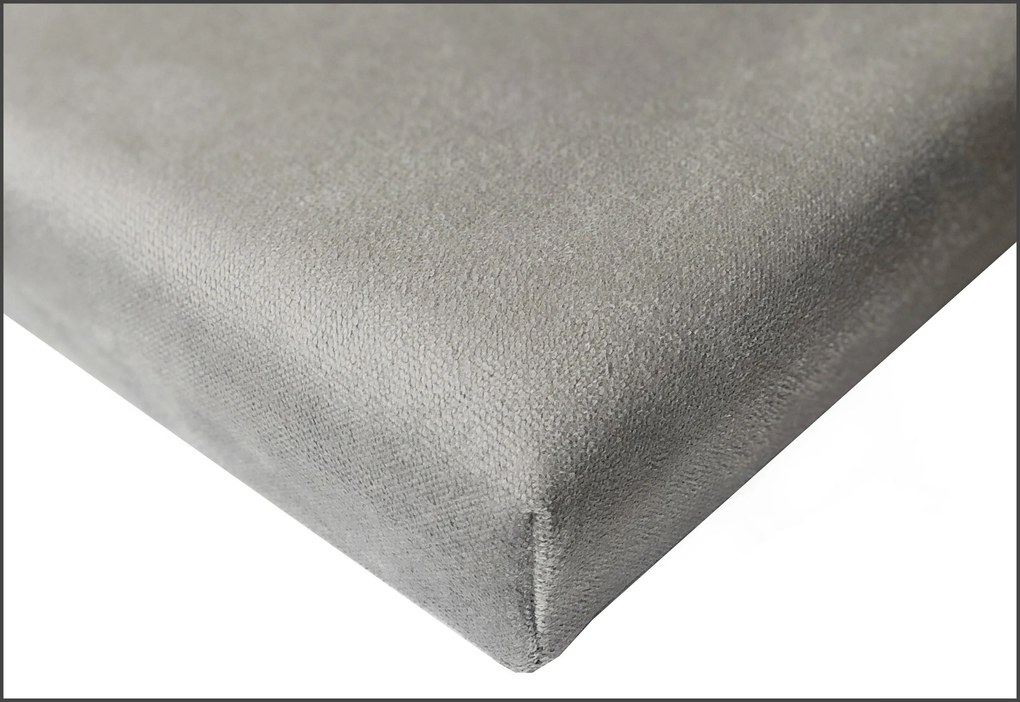 Kovová taburetka so sivým čalúnením