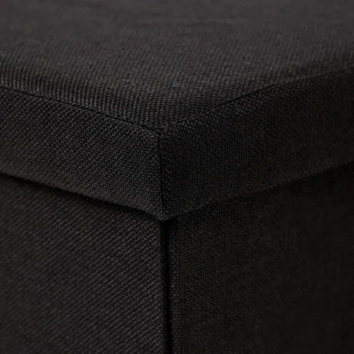 Autronic BONTEC Taburet s úložným priestorom, čierna, látka, TAB-461 BK2 Farba: Čierna