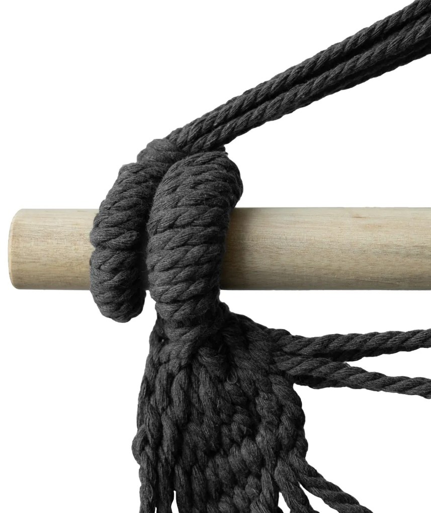 Brazílske závesné kreslo BAHIO grafitovo sivé