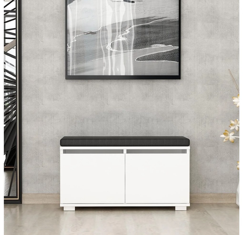 Botník (skrinka na topánky) Vabite 2 (biela). Akcia -20%. Vlastná spoľahlivá doprava až k Vám domov. 1094586