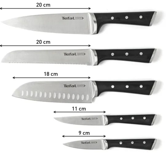 Tefal - Sada kuchynských nožov v stojane ICE FORCE 6 ks