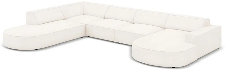 Béžová rohová pohovka z textílie bouclé (ľavý roh) Jodie – Micadoni Home