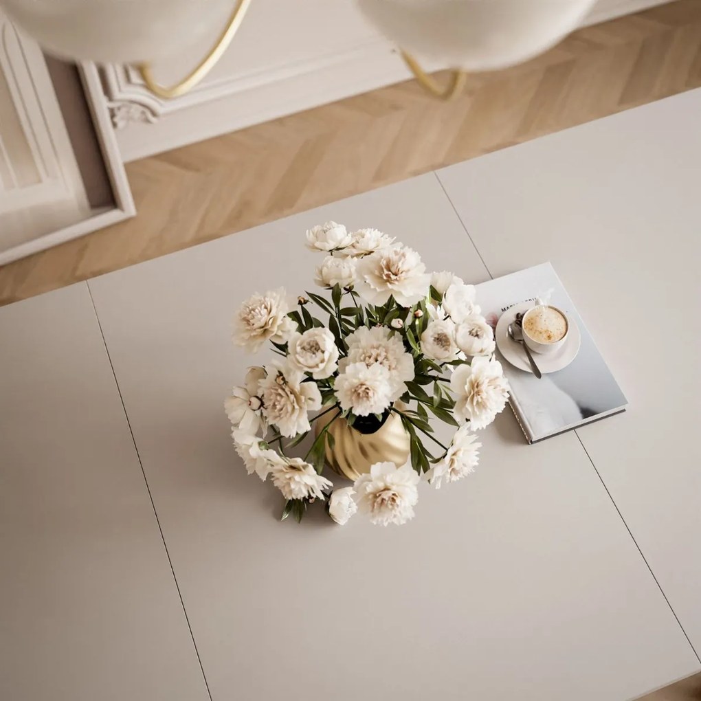 ROZKLADACÍ JEDÁLENSKÝ STÔL DANILO KAŠMÍR + ZLATÉ U NOHY 140 / 195 cm