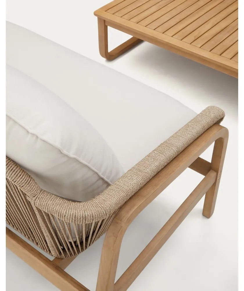 Záhradná lounge súprava z masívu akácie pre 5 v béžovo-prírodnej farbe Vellana – Kave Home