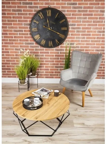 Konferenčný stolík DIAMOND 40x90 cm čierna/hnedá