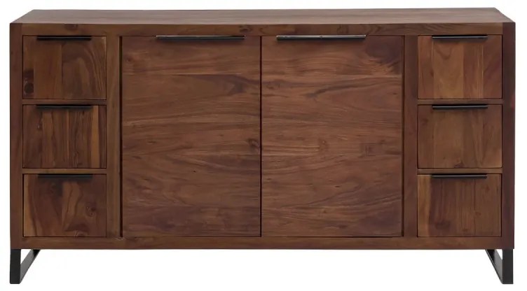 furniture-nabytek.cz - Masívna skrinka do kúpeľne Sydney Dark II z akáciového dreva, lakovaná, hnedá