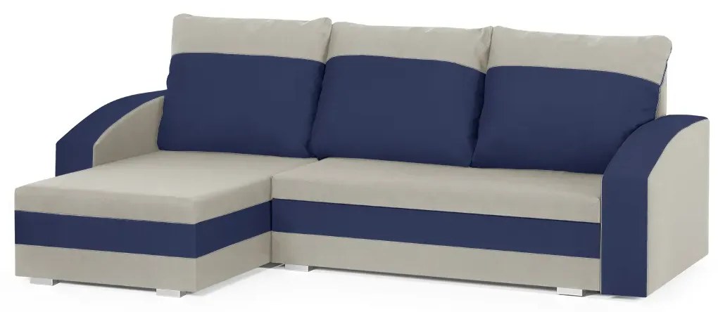 Rohová sedacia súprava s funkciou spania JAN Béžová/zelená