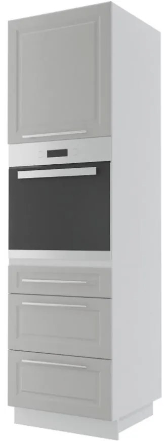 Kuchynská skrinka Emporium D14RU/3M light grey stone/biela