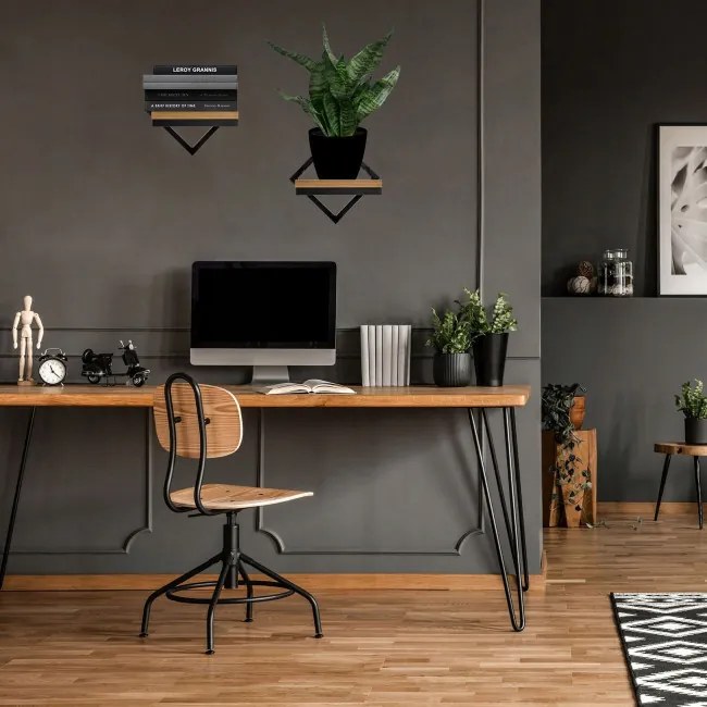 Nástenný stojan na kvety DORON čierny