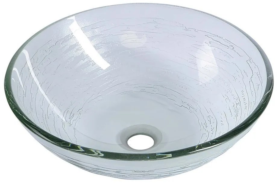 Sapho Sapho, RIPPLE sklenené umývadlo priemer 42 cm, 2501-18