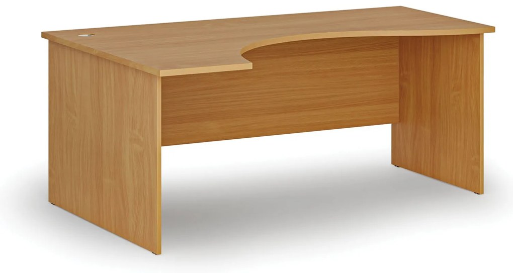 Ergonomický kancelársky písací stôl PRIMO WOOD, 180x120 cm, ľavý, buk
