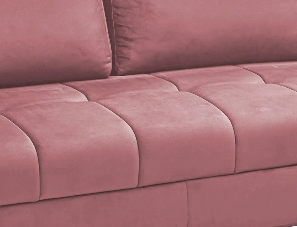 Rohová sedacia súprava Paris, staroružová látka, pravý roh