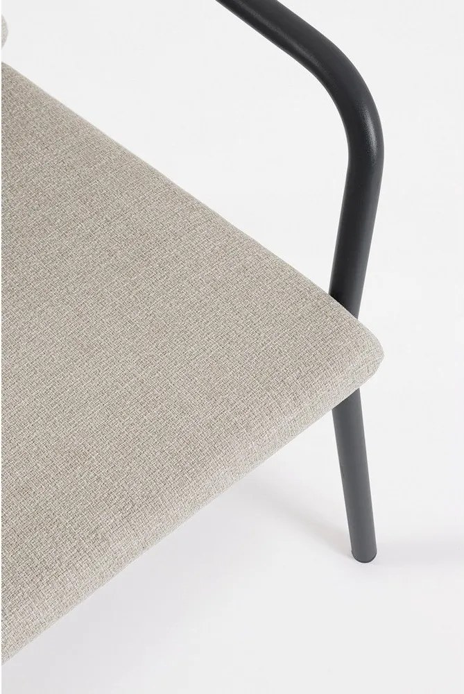 Svetlohnedá kovová záhradná stolička Edvige – Bizzotto