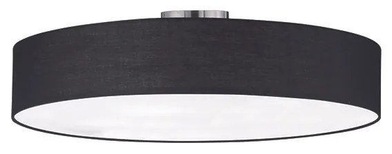 Moderné okrúhle stropné svietidlo s čiernym tienidlom - Moli