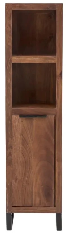furniture-nabytek.cz - Masivní koupelnová vysoká skříňka Sydney z akácie, lakovaná, hnědá