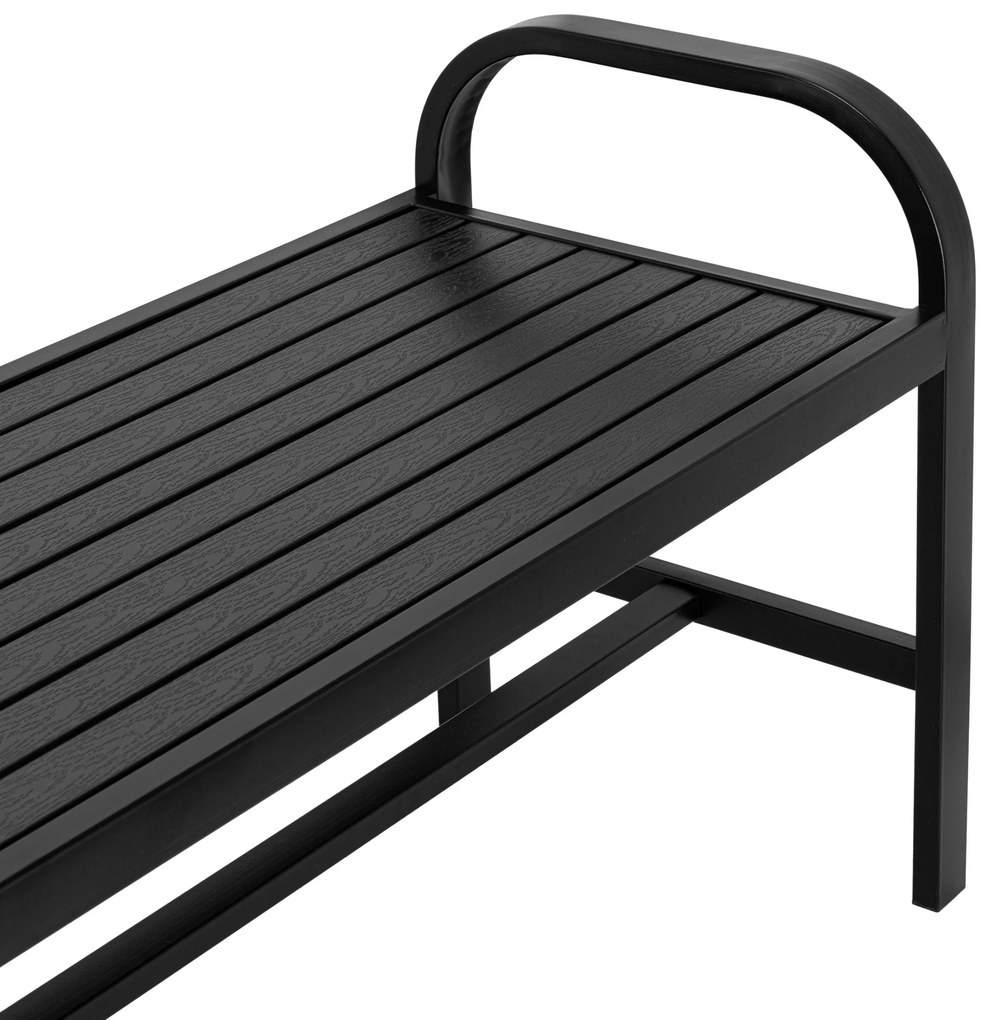 Záhradná lavička Sobo 124 cm čierna