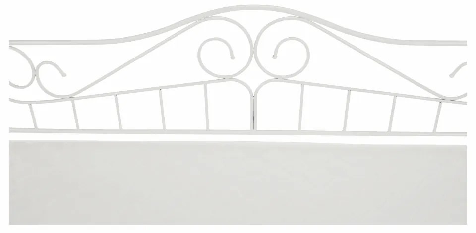 Kovová jednolôžková posteľ s roštom Daina 90x200 cm - biela