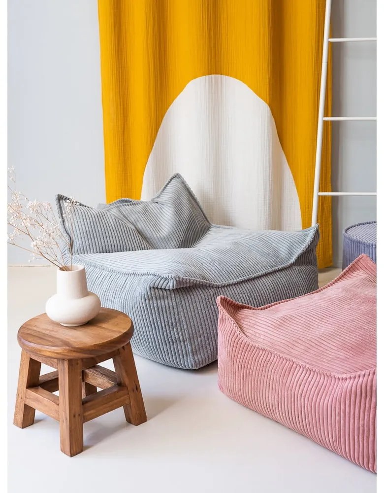 Menčestrový detský sedací vak v mentolovej farbe Chair – Wigiwama