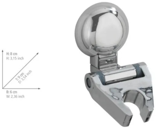 WENKO 20619100-Držiak sprchy FIORINA 6x9 cm lesklý chróm