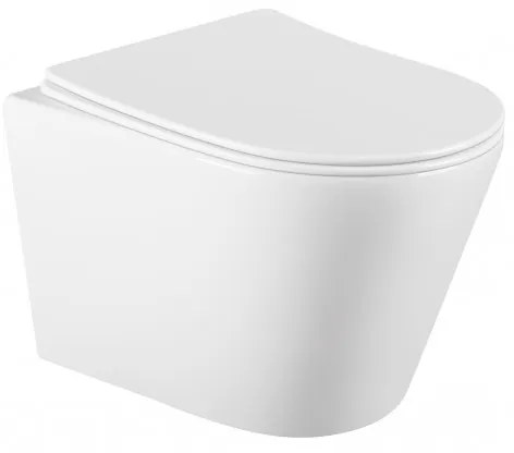 Závesný set GEBERIT Duofix Basic+ WC RICO Rimless 48 x 35 cm + pomaly padajúca doska Slim, biela, 3372XX00+39040100