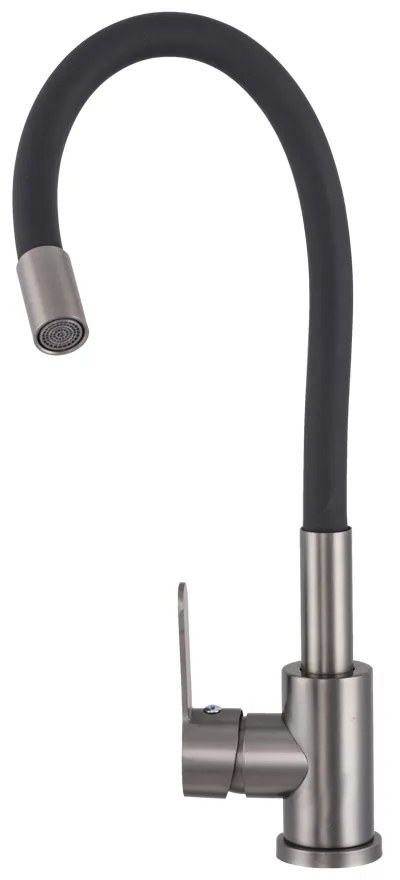 Gamma Flex 2000, stojanková drezová batéria s flexibilným ramenom, čierna-grafitová, GMA-BFX-2000GM