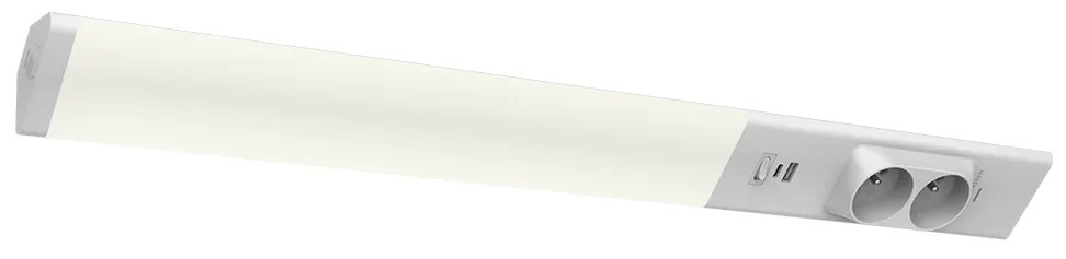 Ecolamp LED svietidlo Dual, 1x LED 18w 4000k, w, USB-A/C + zásuvky 230v