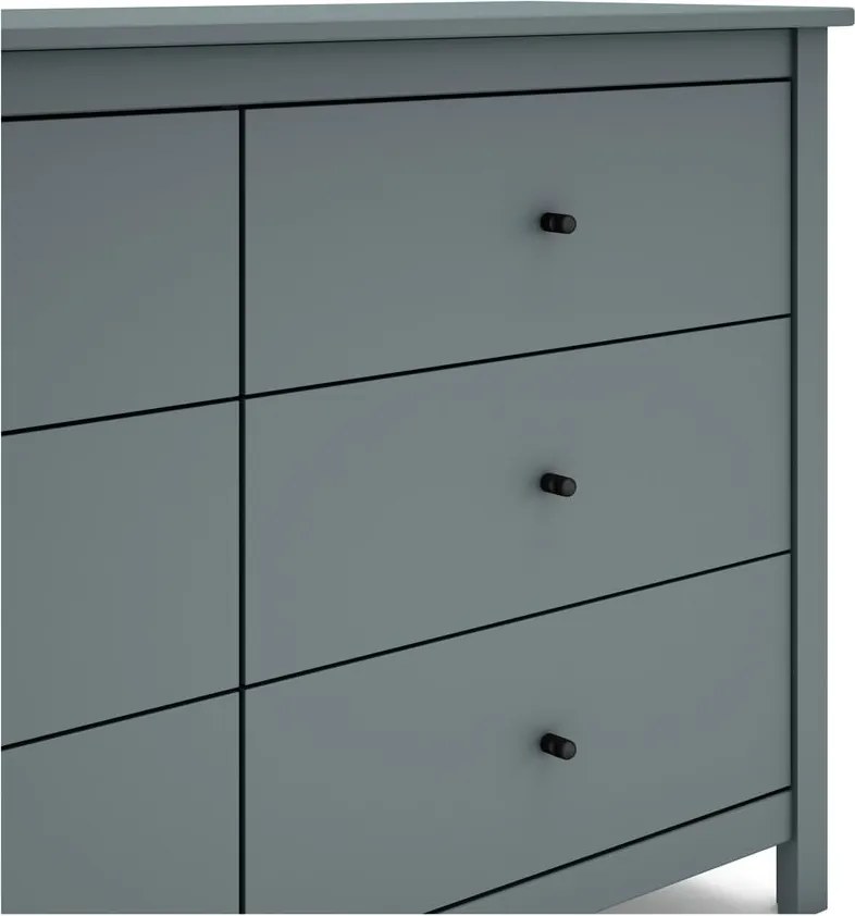 Komoda sivozelená z borovicového dreva 130x80x45 cm Misti – Marckeric