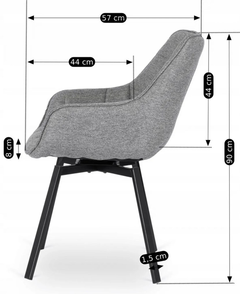 PROXIMA.store - Čalúnená stolička LUNA FARBA: béžová