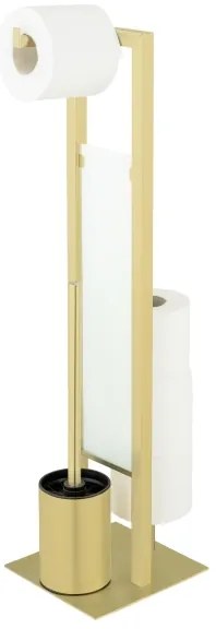 WENKO 26034100 - Sada na WC RIVALTA 18x70 cm nerez/zlatá/biela/čierna