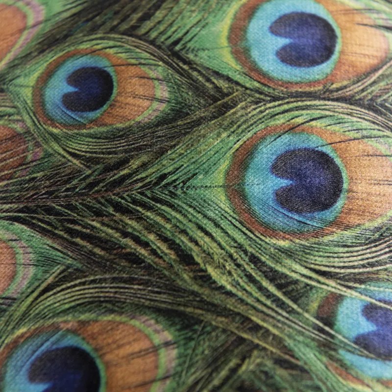 Zamatový tienidlo s dizajnom páva 50/50/25 so zlatým vnútrom