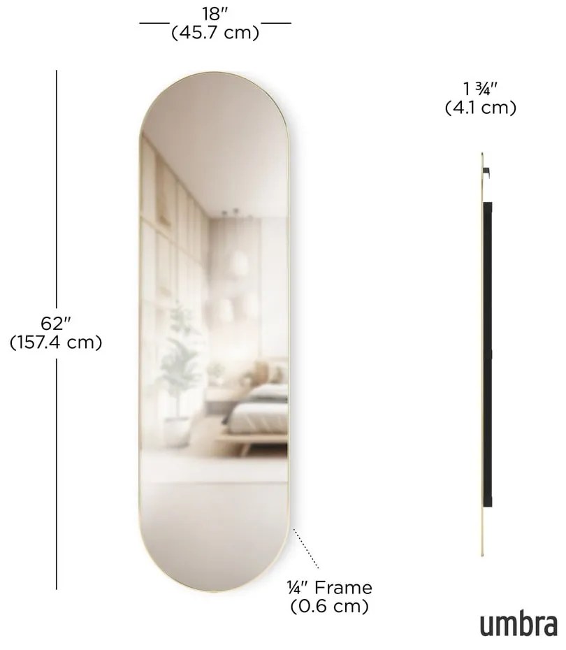 Nástenné/stojacie zrkadlo 46x157 cm Hubba – Umbra
