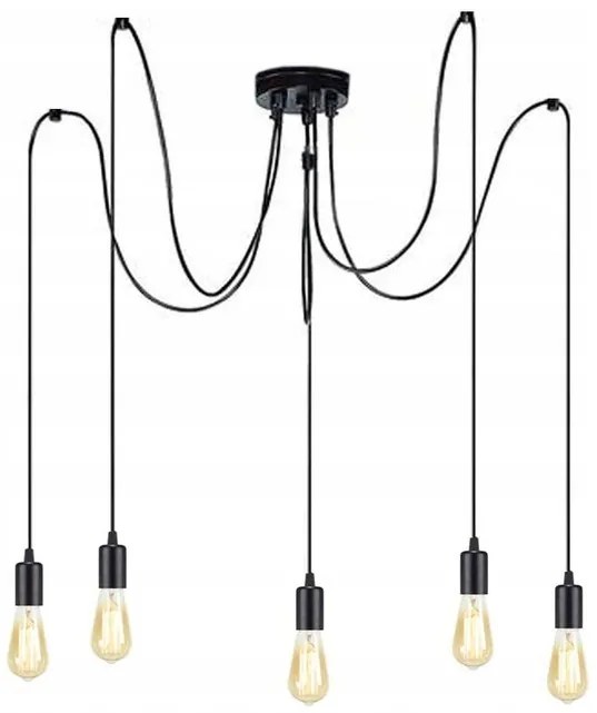 BERGE Závesná lampa PAVOUK 5xE27