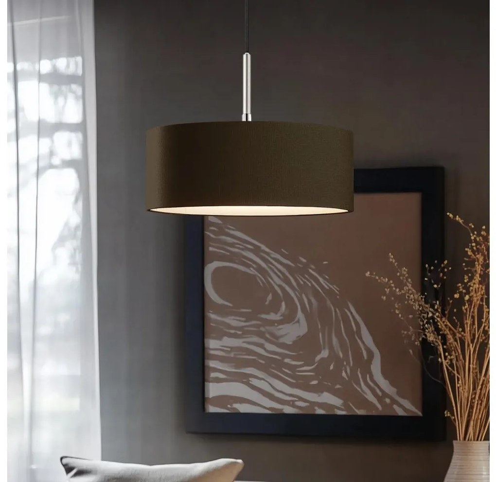 Eglo - LED  Luster na lanku TUNJA 1xE27/60W/230V hnedá