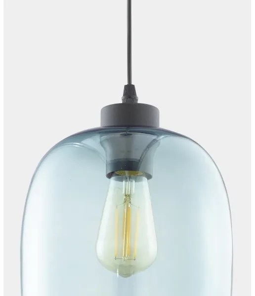 Luster na lanku ELIO 1xE27/15W/230V modrá