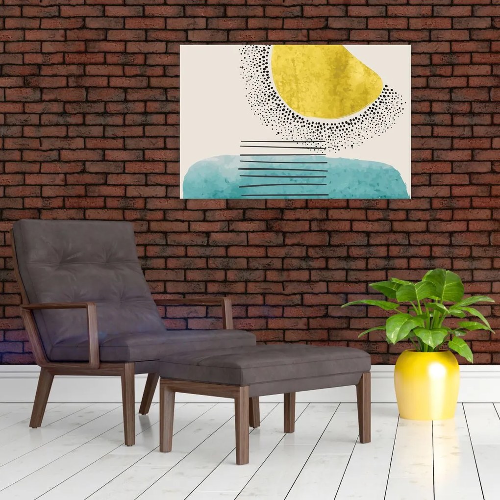 Obraz - Abstraktná maľba pláže N⁰2 (90x60 cm)