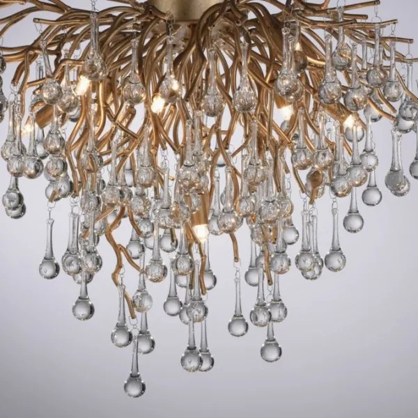 Paul Neuhaus 8091-11 - Prisadený luster ICICLE 9xG9/40W/230V pr. 50 cm mosadz