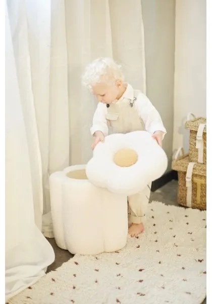 Childhome - Taburet FLOWER pr. 35 cm krémová