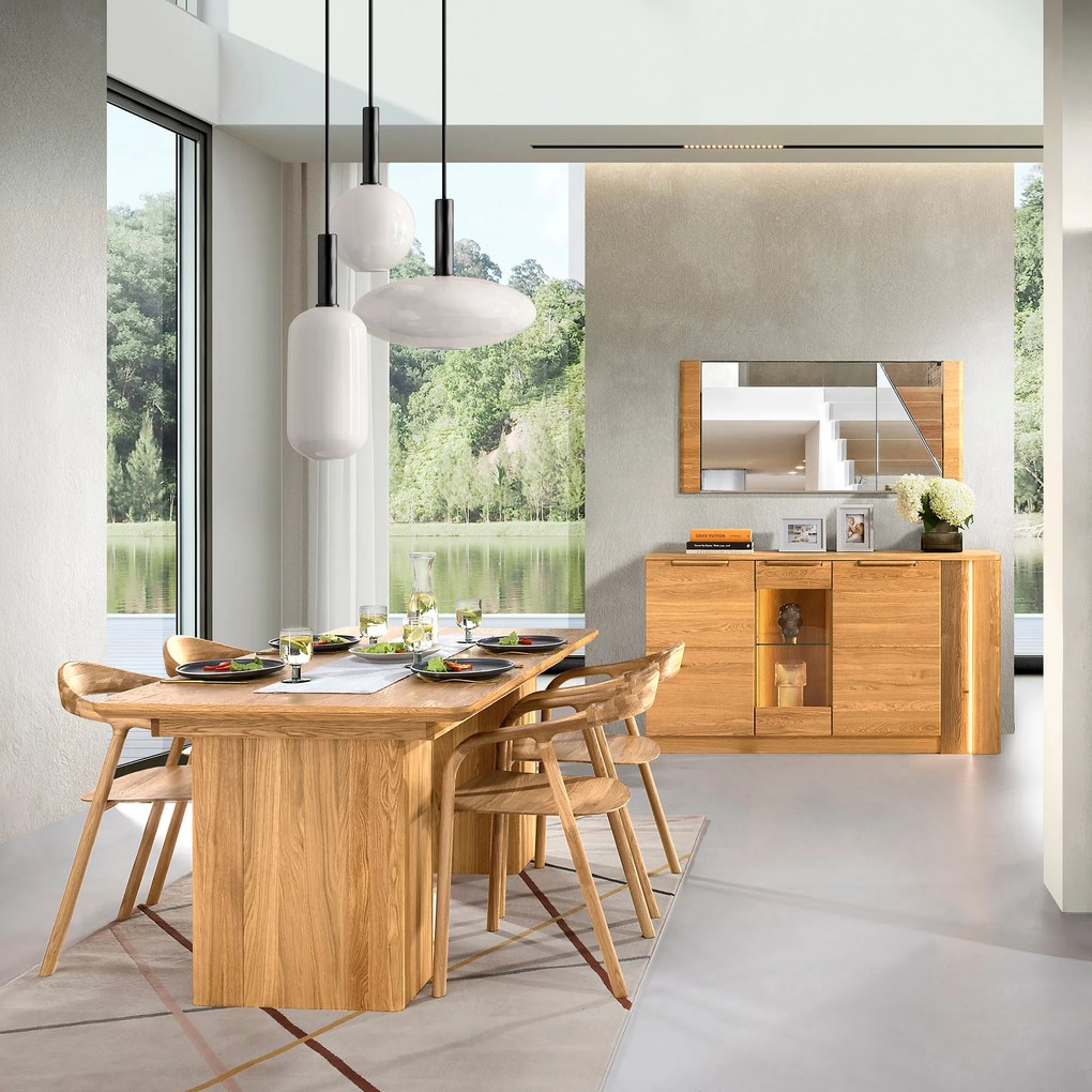 Nástěnné zrcadlo London 80 140 cm z masivu dub přírodní