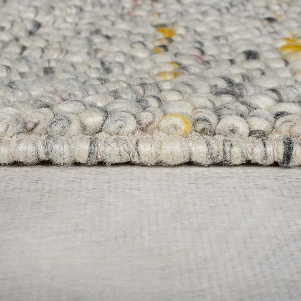 Flair Rugs 120x170 cm Ručne tkaný kusový koberec Minerals Black/White, biela, chodba / predsieň